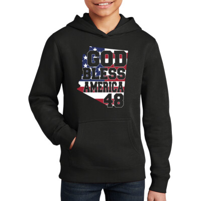 Youth Fleece God Bless America Hoodie Thumbnail